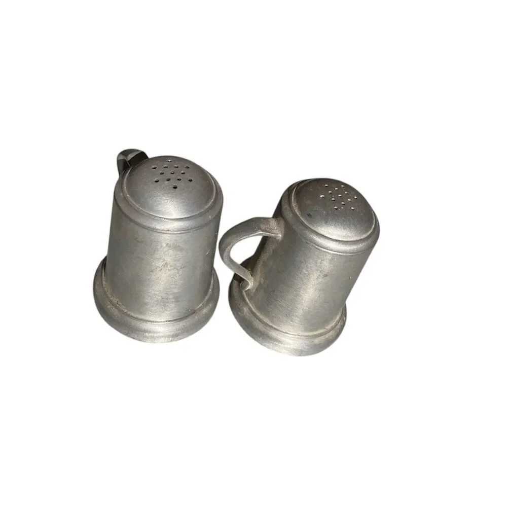Vintage Pewter Tankard Salt and Pepper Shakers Beer Stein